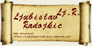 Ljubislav Radojkić vizit kartica